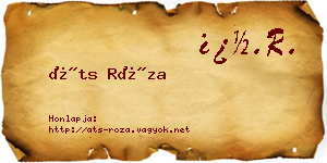 Áts Róza névjegykártya