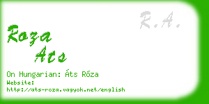 roza ats business card